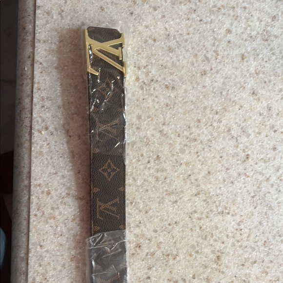 Luxury Brown Belt with Gold Buckle